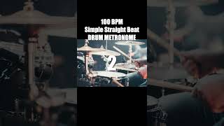 100 BPM  Simple Straight Beat  Drum Track [upl. by Airet538]