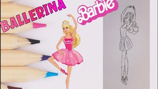 Dancer barbie coloring page  Come si colora Barbie Ballerina [upl. by Oiluig]