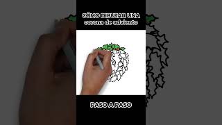 Cómo dibujar una corona de adviento paso a paso drawing navidad coronadeadviento shorts [upl. by Peirce]