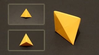 How To Make An Origami Hexahedron or Deltahedron  Ornament [upl. by Itsrejk]