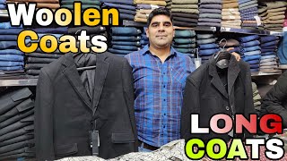 Men Whoolen Coats Price In Pakistan  Men Long Coats amp Dress Coats  Mens Coats Wholesale Market [upl. by Nirak]