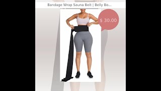 Bandage Wrap Sauna Belt  Belly Body Shaper Amazon Shorts [upl. by Delaney]