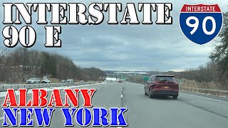 I90 East  Albany  New York  4K Highway Drive [upl. by Sheff822]