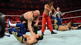 Big Show amp The Great Khali vs Primo amp Epico Raw April 16 2012 [upl. by Tor410]