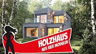 Holzhaus aus XXLBausteinen Variabel geplant und schnell aufgebaut Haustour Modulhaus Sonnleitner [upl. by Lathan]