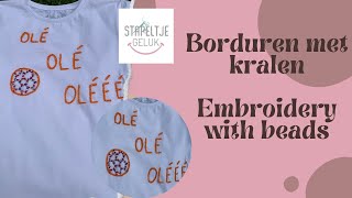 Tutorial Borduren met kralen Embroidery with beads [upl. by Ollie]