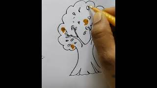 easy drawing for kidsmango tree drawingyoutubeshortsyoutubebanglorekarnataka [upl. by Verneuil]