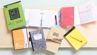 DIY Mini Notebooks  Spiral Notebook Sketch Pad Composition Legal Pad Pencils amp Sharpie [upl. by Cadel]