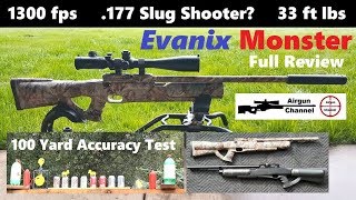 Evanix MONSTER Full Review 1300fps PCP Air Rifle w 800cc Tank [upl. by Elbertine117]