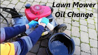 Lawn Mower OIL CHANGE Honda GCV160 Engine [upl. by Notled]