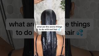 nothing damage wet hair more than this 😳  hair growth tips youtubeshort hair hairgrowth [upl. by Pesek]