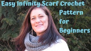 Easy Infinity Scarf Crochet Pattern for Beginners [upl. by Braca190]