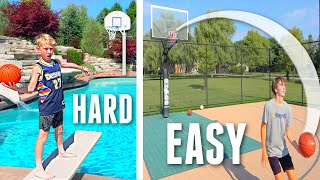 10 EASY to IMPOSSIBLE Trick Shots [upl. by Hildie786]