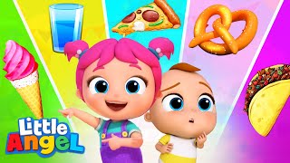 Color Food Song  Ice Cream Fun at the Fair  Little Angel Kids Songs amp Nursery Rhymes [upl. by Enailil]