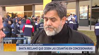 Empleados de Autocity protestaron por despidos [upl. by Arrais]