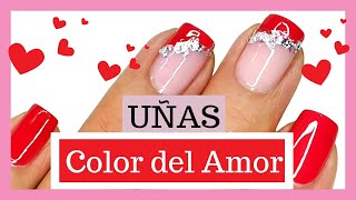 Diseños de Uñas cortas 2024 en Color RojoLas Ideas más Fáciles en Tendencia [upl. by Shererd]