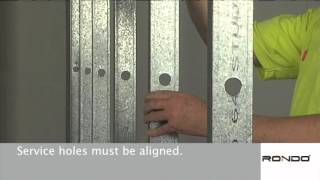 How to install Rondo Steel Stud and Track Wall Framing System [upl. by Allenod]