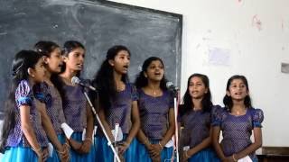 Sarvesham no janani bharat Sanskrit group song Kanikkamatha school SubDistrict school fest 2016 [upl. by Aklam47]