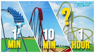 Building The HYPERCOASTER in 1 MINUTE 10 MINUTES and 1 HOUR [upl. by Aninaj]