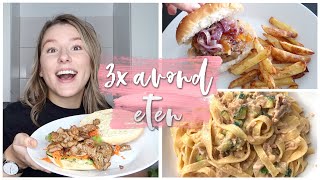 Cook with me Burger pasta broodje gyros 🥗 All About Leonie [upl. by Koeninger]