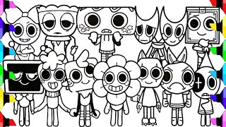 DANDYS WORLD Roblox Coloring Page  Dandy Poppy Goob Cosmo Sprout Astro VeeScraps Shrimpo Teagan [upl. by Attenrad84]