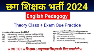 cg teacher Bharti 2024 online class  English Pedagogy  cg shikshak bharti  cgteacherBhartinews [upl. by Enrika541]