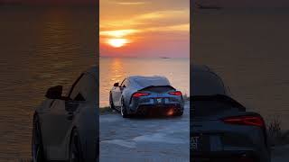 sunset with mk5jdmcars jdm automobile mk4 mk5 supramk4 supramk5 supra [upl. by Ahsit]