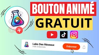 CRÉER un bouton danimation quotSabonnerquot YouTube TikTok et Instagram GRATUITEMENT [upl. by Oigile]