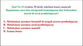 pedagogik kompetensi teknis pppk guru no 23 kurikulum merdeka sekaligus latihan ppg [upl. by Ratcliffe]