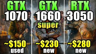 GTX 1070 vs GTX 1660 Super vs RTX 3050  Updated Benchmarks in 2023 [upl. by Bloomer]