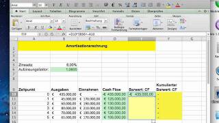 Investitionsrechnung Amortisation mit Excel [upl. by Neraa948]