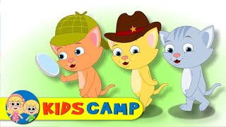 Three Little Kittens  Nursery Rhymes And Kids Songs by KidsCamp [upl. by Odragde953]