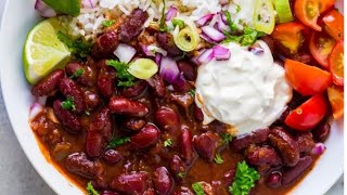 Spicy Kidney Beans With Beef And Rice Recipe [upl. by Taub]