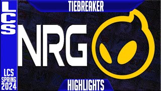 NRG vs DIG Highlights  LCS Spring 2024 TIEBREAKERS  NRG Esports vs Dignitas [upl. by Brunelle]