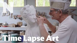 See a sculptor recreate Antonio Canova’s “Venus” stepbystep from clay to marble  Time Lapse Art [upl. by Animrac]