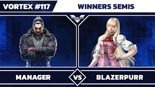 Vortex 117 Manager Kazuya vs BlazerPurr Lili  Winners Semis  TEKKEN 8 [upl. by Rosalynd]