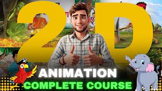 2D Animation Complete Course For Beginners 2024  Phone Pr Cartoon Banao Ab animation [upl. by Jarin283]