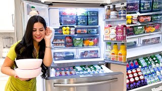 ASMR REFRIGERATOR ORGANIZATION  Satisfying Clean and Fridge Restock Organizing on a Budget [upl. by Anilehs619]