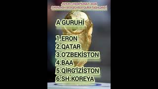 Jahon chempionati 2026 saralash bosqichiga qura tashlandi [upl. by Adamik]