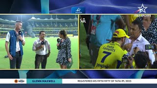 IPL 2023  What A Moment Sunil Gavaskar Runs to Get MS Dhonis Autograph [upl. by Cattan]