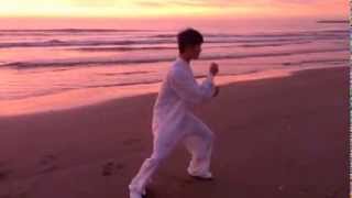 Baitas TaiChi performance in the Sunset Native sea shore of Japan [upl. by Enitsirk]