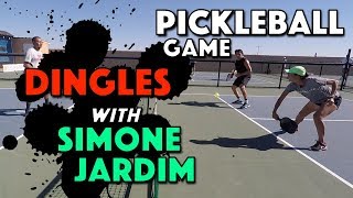 Pickleball Dingles Game  Dink Consistency with Simone Jardim [upl. by Brindell812]