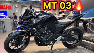 New Launch🚀 2024 Yamaha MT03 Black Exhaust sound Twin cylinder 🔥 [upl. by Pompei]