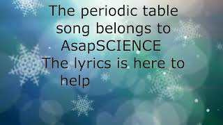 1 HOUR LOOP Updated Periodic Table Song lyrics [upl. by Hnid]