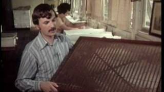 Papermaking by hand at Hayle Mill England in 1976 [upl. by Yoj]