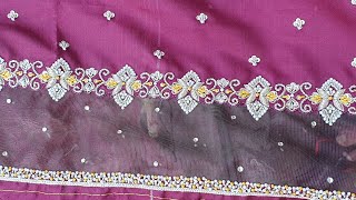 maggam moti work beats zardosi aaribeadwork motivation aari [upl. by Etneciv]