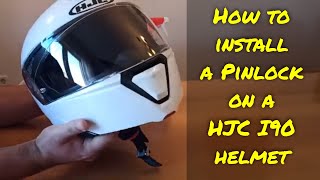 How to install a Pinlock visor on a HJC I90 helmet [upl. by Ancel610]