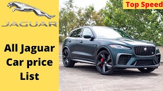 All Jaguar cars price list 2022  Specifications  Top speed [upl. by Zorah269]