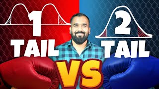 One Tailed Test Vs Two Tailed Test Explained in Hindi l Machine Learning Course [upl. by Leakim]