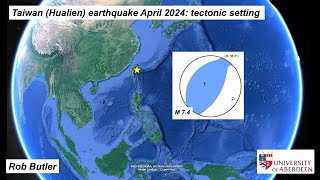 Taiwan Hualien earthquake April 2024 tectonic setting [upl. by Verla]